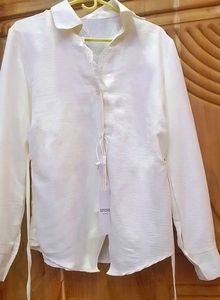 Elegant White Button-Down Shirt