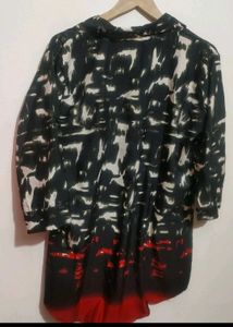 Multi ⚫🔴Printed Top Like Shirt For 38 Bust