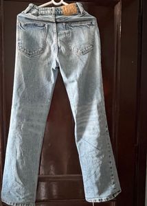 Light Wash Straight Leg Jeans