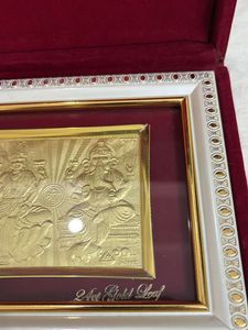 New Lakshmi Ganesh Frame With Pack 24k Gold Leaf