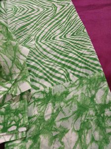 Green Patterned Saree