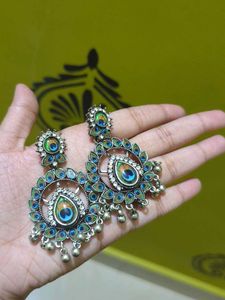 Peacock Drop Earrings-New