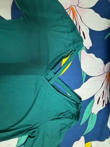Roadster Green Top With Sexy Neck