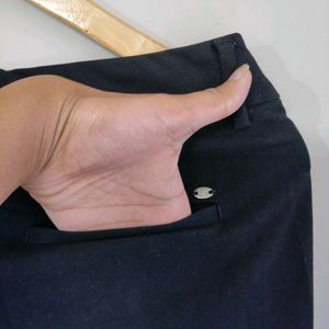 Allen Solly Black Formal Trousers