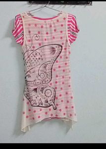 Polka Dot Butterfly Print Top Dress Women Donate