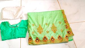 rWedding Wear Saare With Stich Blouse N Packing Co