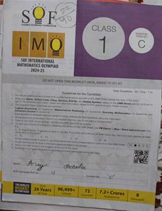 SOF IMO Class 1 Exam Paper 2024-25