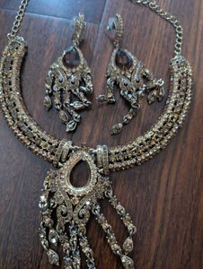 Brown gem jewellery Set