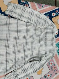 Plaid Embroidered Top