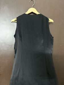 Elegant Black Ruffle Mini Dress