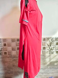 🎁Buy 1, Get 1 Free🎁,Red Cold Shoulder Kurta