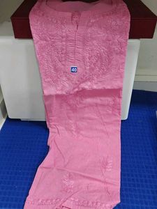 Pink Embroidered Kurti