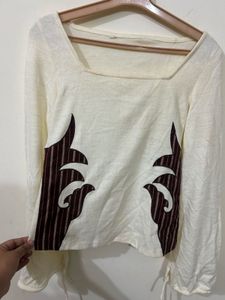 Unique Embroidered Long Sleeve Top