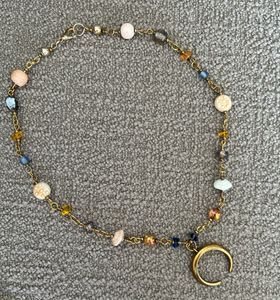 Van Gogh Inspired Dreams Crescent Necklace