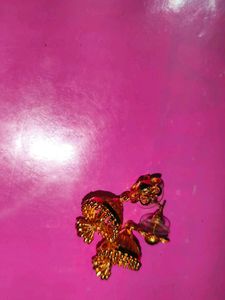 Golden Jhumka Earrings