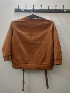 Brown 3/4 Sleeve Pullover
