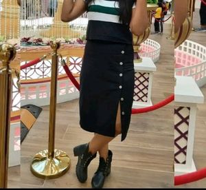 Popnetic Branded Black Skirt