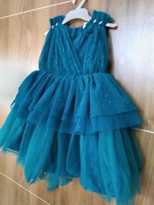 Teal Sparkle Party Dress