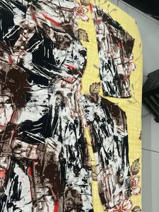 Abstract Print Sleeveless A Line Kurta
