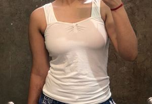 White Bow Tank Top