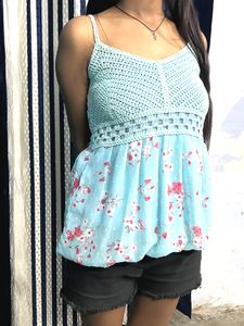 Cute Sky Blue Top