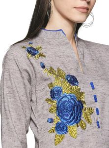 Khadi Look Embroidered Kurta