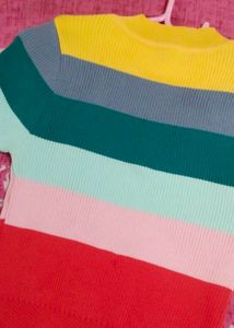 Striped Ribbed Knit Top