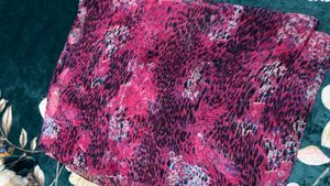 Pink Animal Print Dupatta
