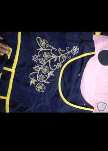 Elegant Navy Blue Kurta Set