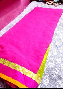 Pink &amp; Yellow Saree 2