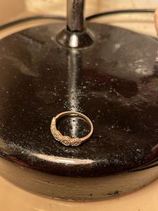 Elegant Gold Ring with AD diamonds