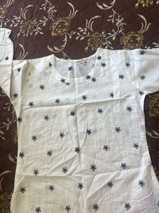 White Embroidered Tunic Dress