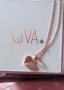 Giva 925 Real Silver Chain + Pendant (Rose Gold)