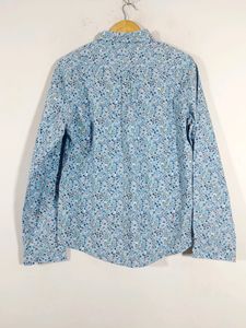 Light Blue Floral Printed Shirt (Men&#39;s)