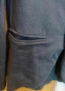 Black Cotton Blazer For Men