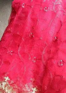 Red Net Saree For Weddings And Parties