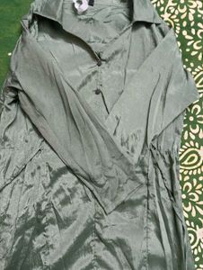 Green Button-Up Dress
