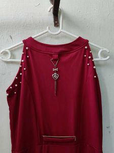 Elegant Maroon Maxi Dress