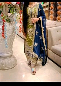 NEW HEAVY FAUX GEORGETTE PAKISTANI SUIT XXL Size