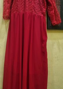Red Straight Gown