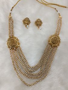 5 Layered South Gold Polish Necklace Set