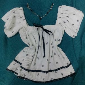 Square neck coquette core top