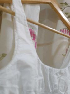 White Peplum Tank Top