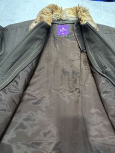 Fur Collar Brown Jacket