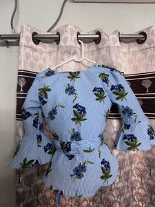 Striped Floral Blouse