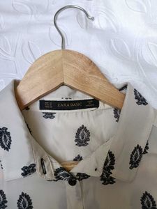 Zara Paisley Button-Down Shirt