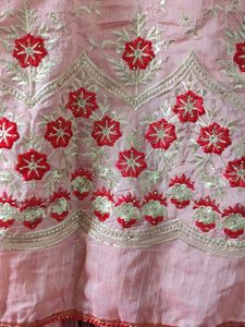 Attached Flared Dress With Dupatta