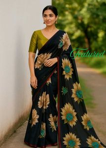 🛍️Floral Print Saree⭐⭐⭐⭐⭐
