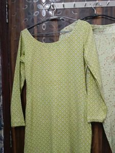 Green Printed Kurta Set