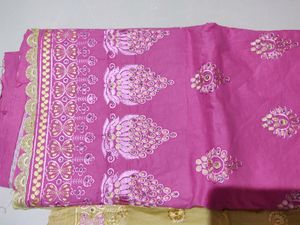 Lovely Pink Unstitched Salwar Suit With Dupatta!